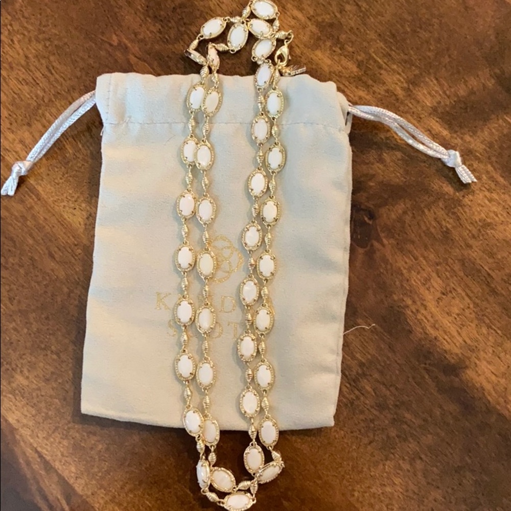 Gale White MOP Long Necklace